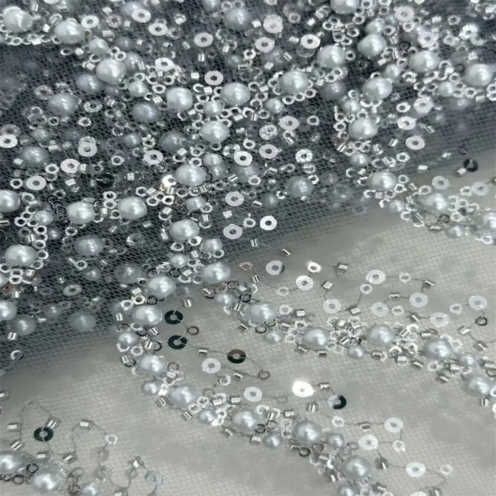 Embellished Tulle Fabric for Prom Dresses