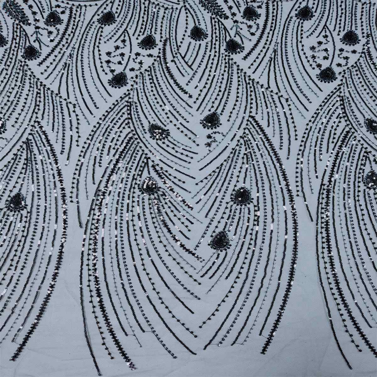 5 Yards Pearl Beaded Lace Fabric – Luxury Wedding, Bridal, Party Gown and Evening Dress Material | Love in Lace | NO. HN176