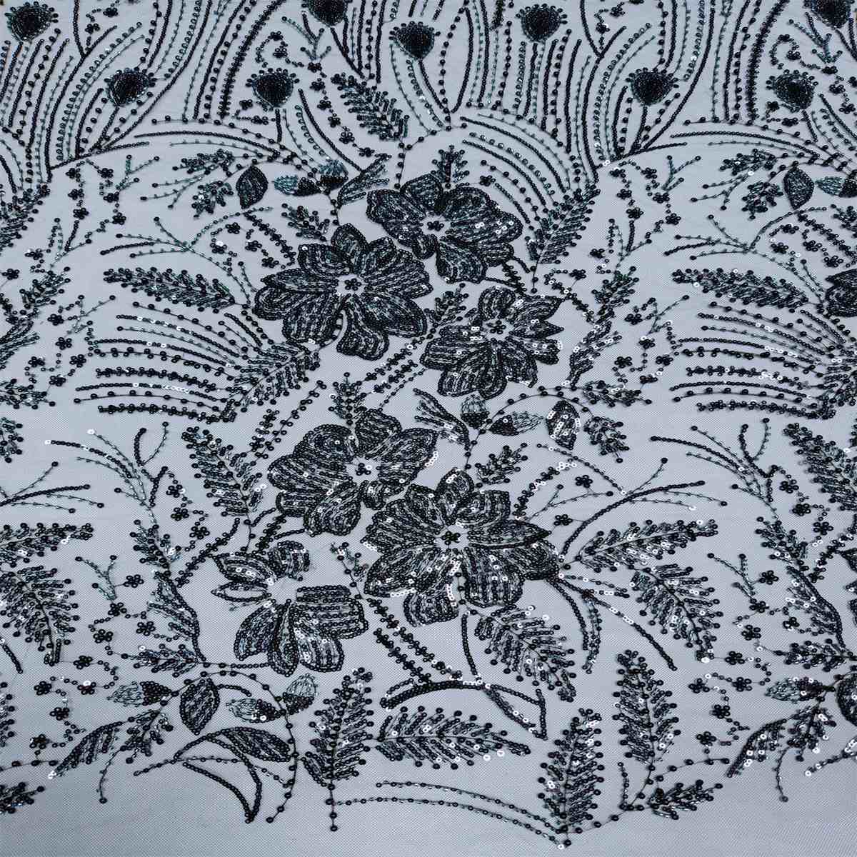 5 Yards Pearl Beaded Lace Fabric – Luxury Wedding, Bridal, Party Gown and Evening Dress Material | Love in Lace | NO. HN176