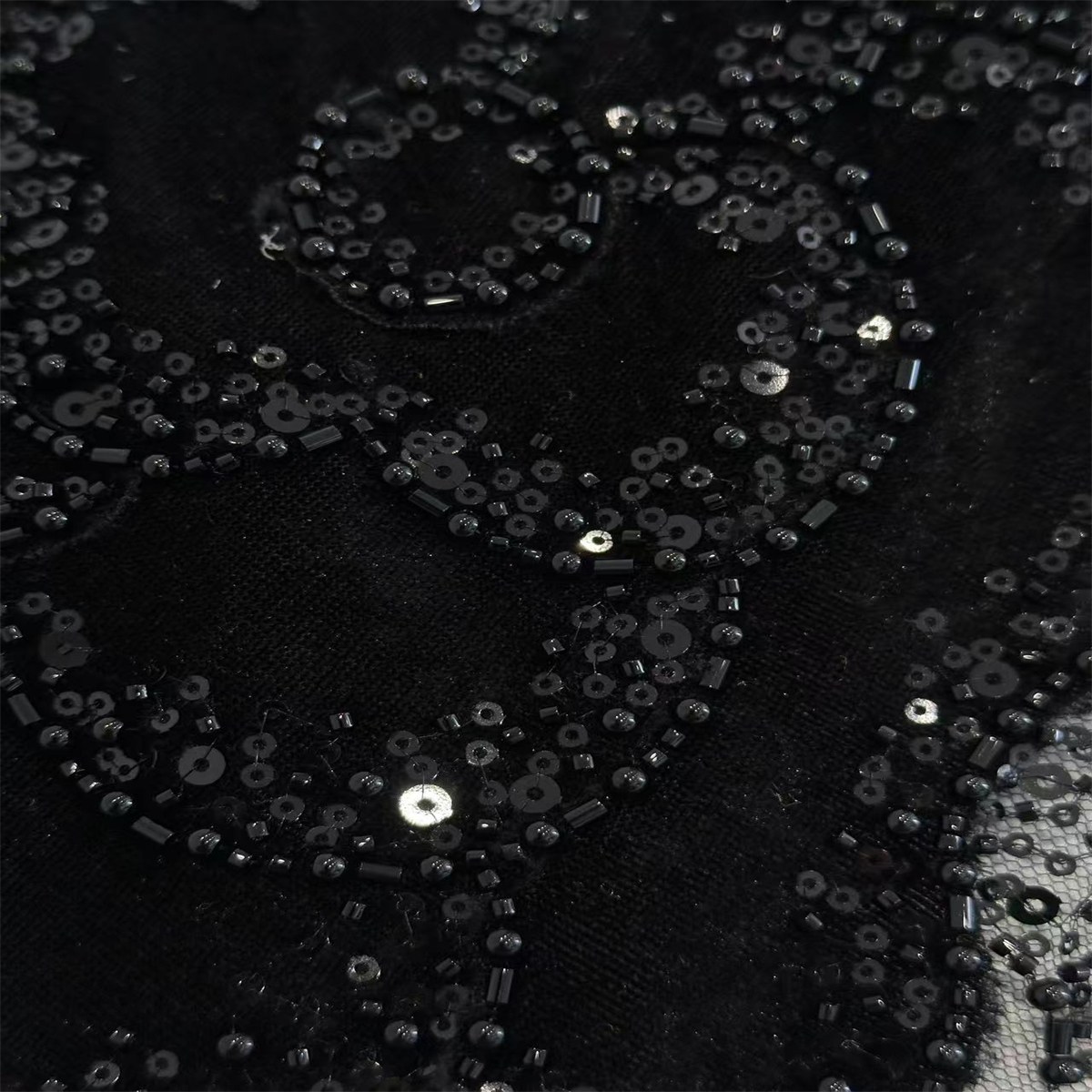 5 Yards 3D Floral Pearl Beaded Lace Fabric  – Luxury Party Gown and Evening Dress Material | Love in Lace | NO. HN213