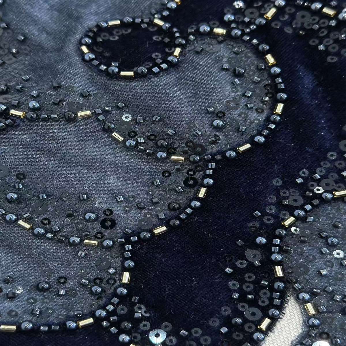 5 Yards 3D Floral Pearl Beaded Lace Fabric  – Luxury Party Gown and Evening Dress Material | Love in Lace | NO. HN213