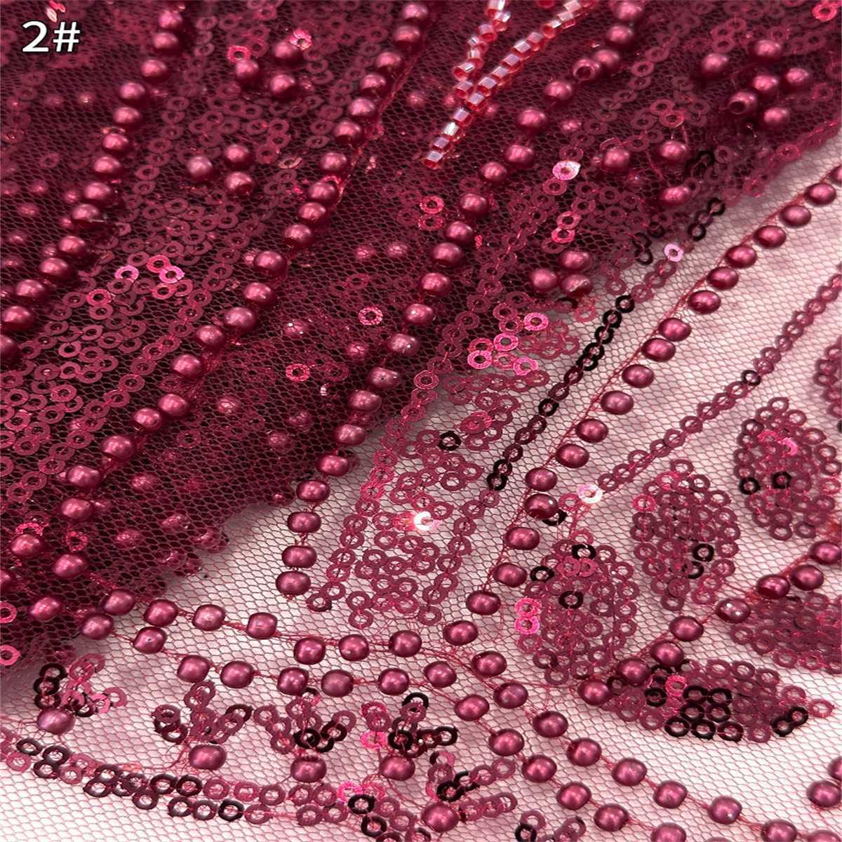 5 Yards Pearl Beaded Lace Fabric — Luxury Wedding, Bridal, Party Gown and Evening Dress Material | Love in Lace | NO. HN263