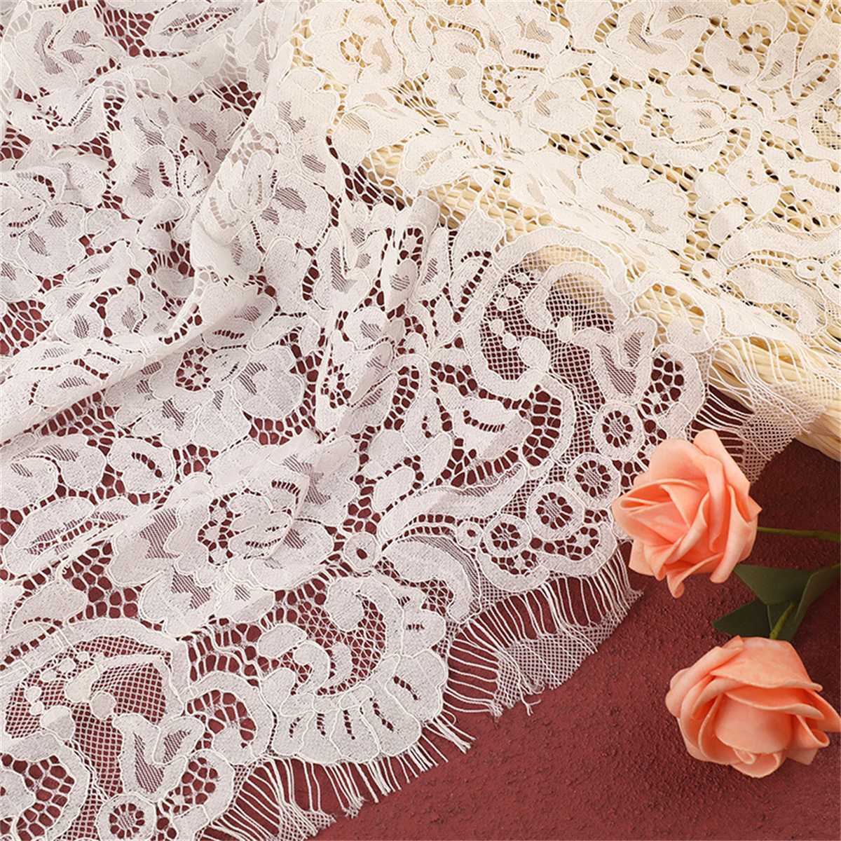 3 Meters Guipure Lace Fabric – Luxury Wedding Gown and Bridal Dress Material | Love in Lace