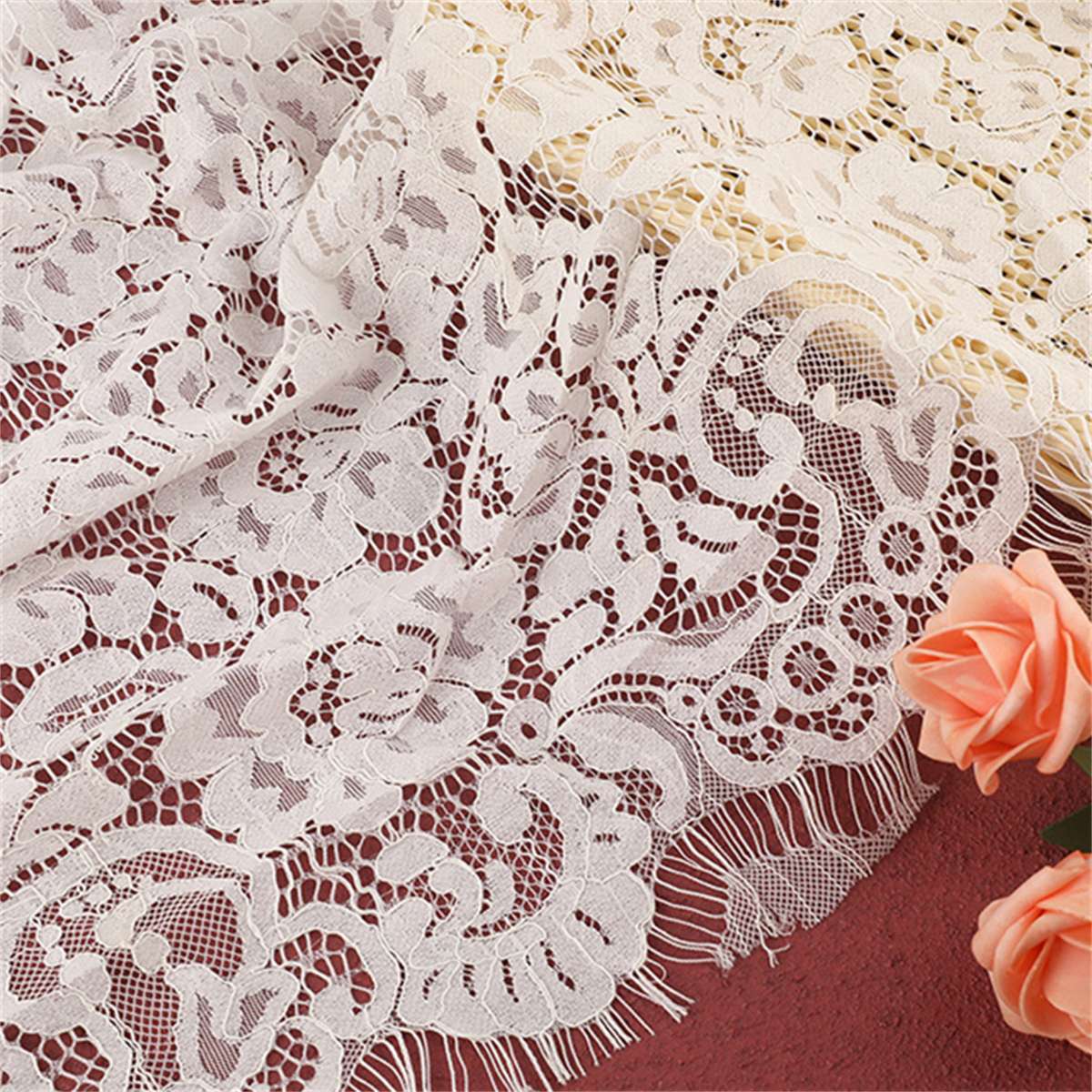 3 Meters Guipure Lace Fabric – Luxury Wedding Gown and Bridal Dress Material | Love in Lace