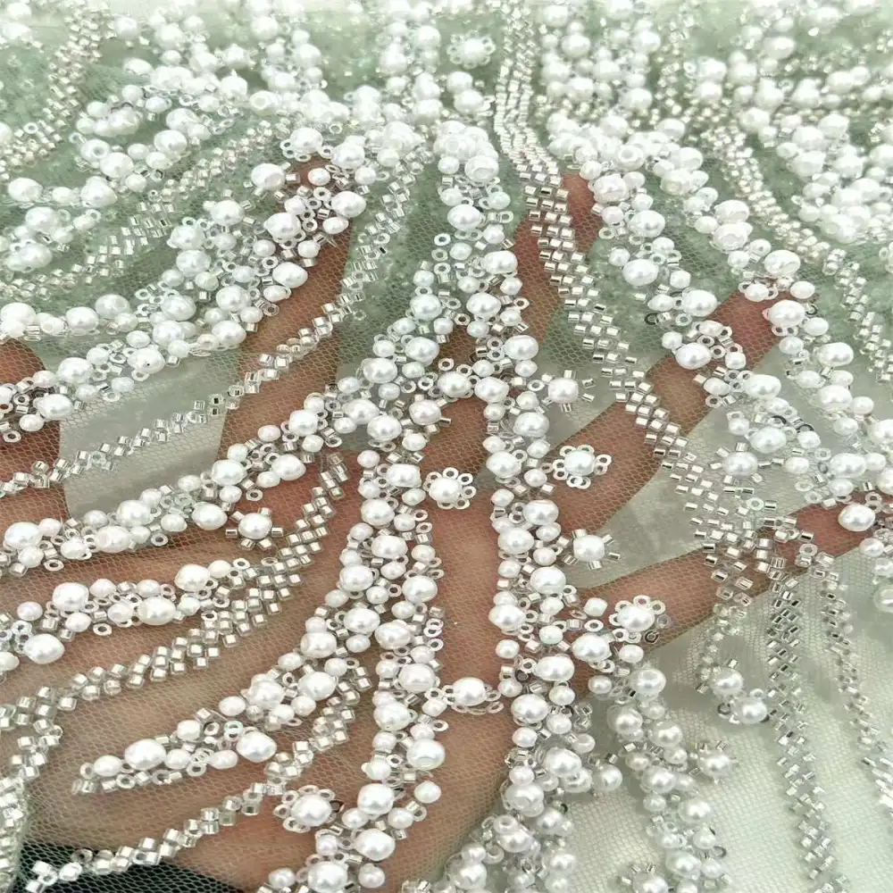 Embellished Tulle Fabric for Prom Dresses