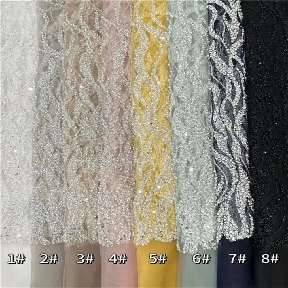 Yards Beaded Lace Fabric for Dresses Gowns – Wedding Bridal