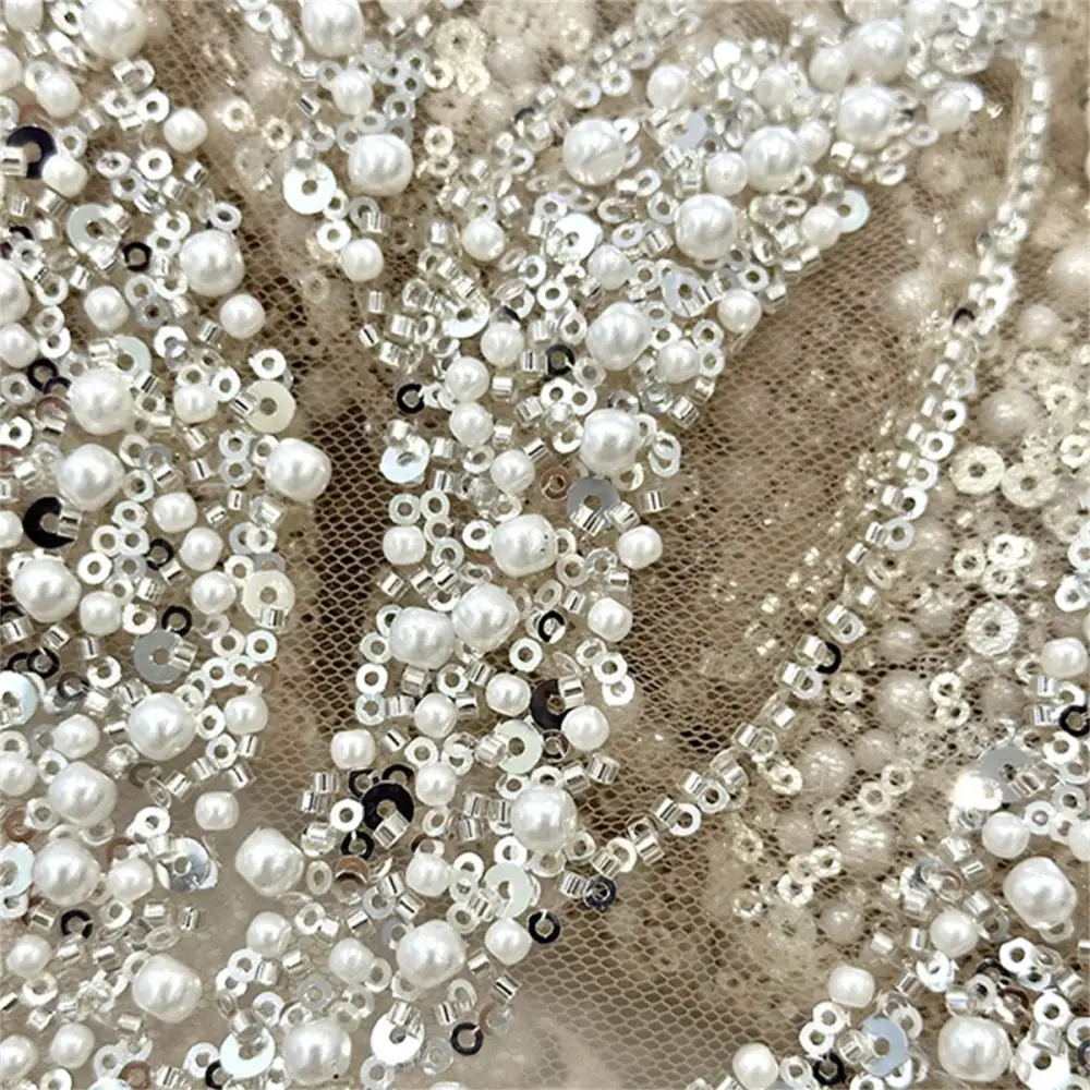 Yards Beaded Lace Fabric for Dresses Gowns – Wedding Bridal