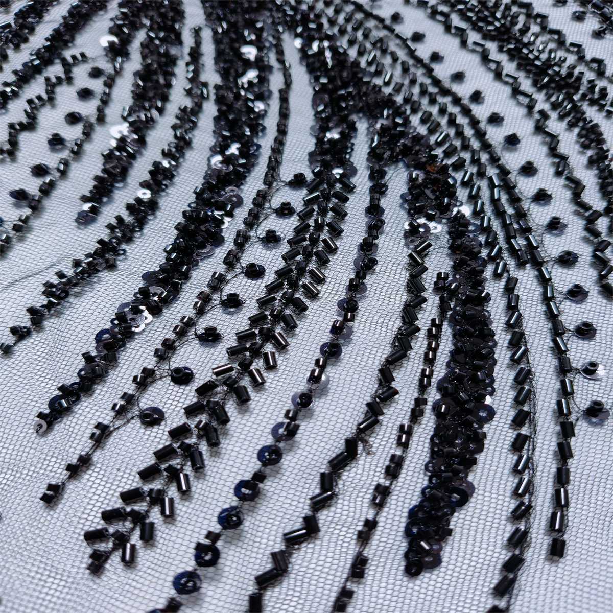 Beaded Tulle Fabric - 5 Yards | STN JLT066