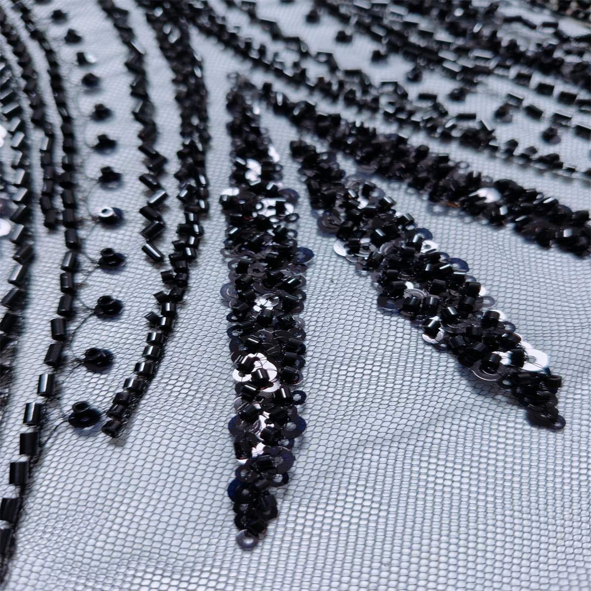 Beaded Tulle Fabric - 5 Yards | STN JLT066