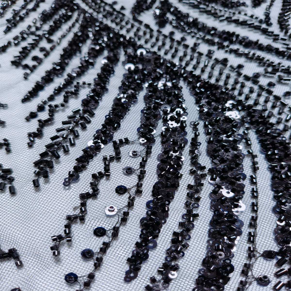 Beaded Tulle Fabric - 5 Yards | STN JLT066
