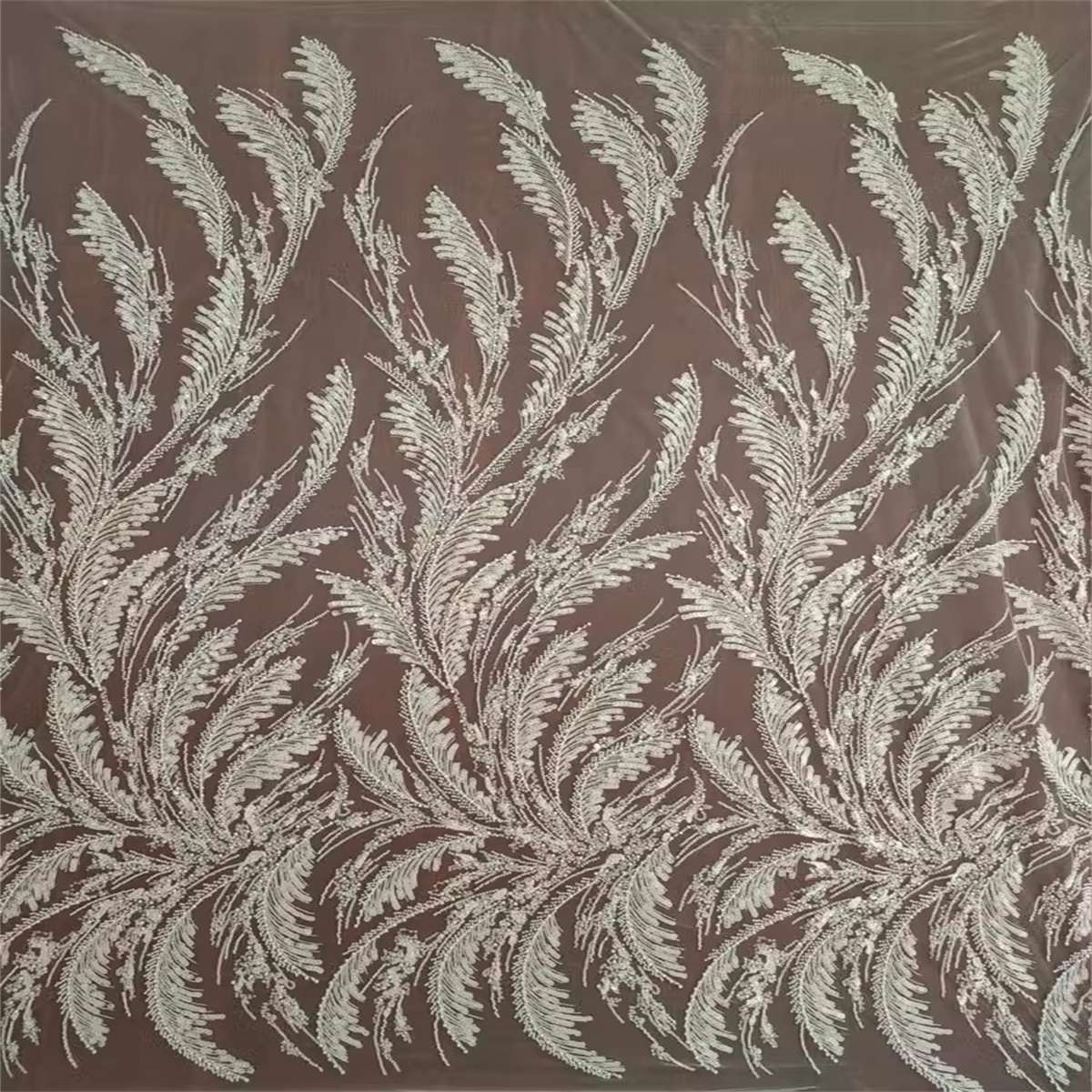 1 Yard Pearl Beaded Bridal Lace Fabric – Luxury Wedding Gown and Bridal Dress Material | Love in Lace | NO. RX068