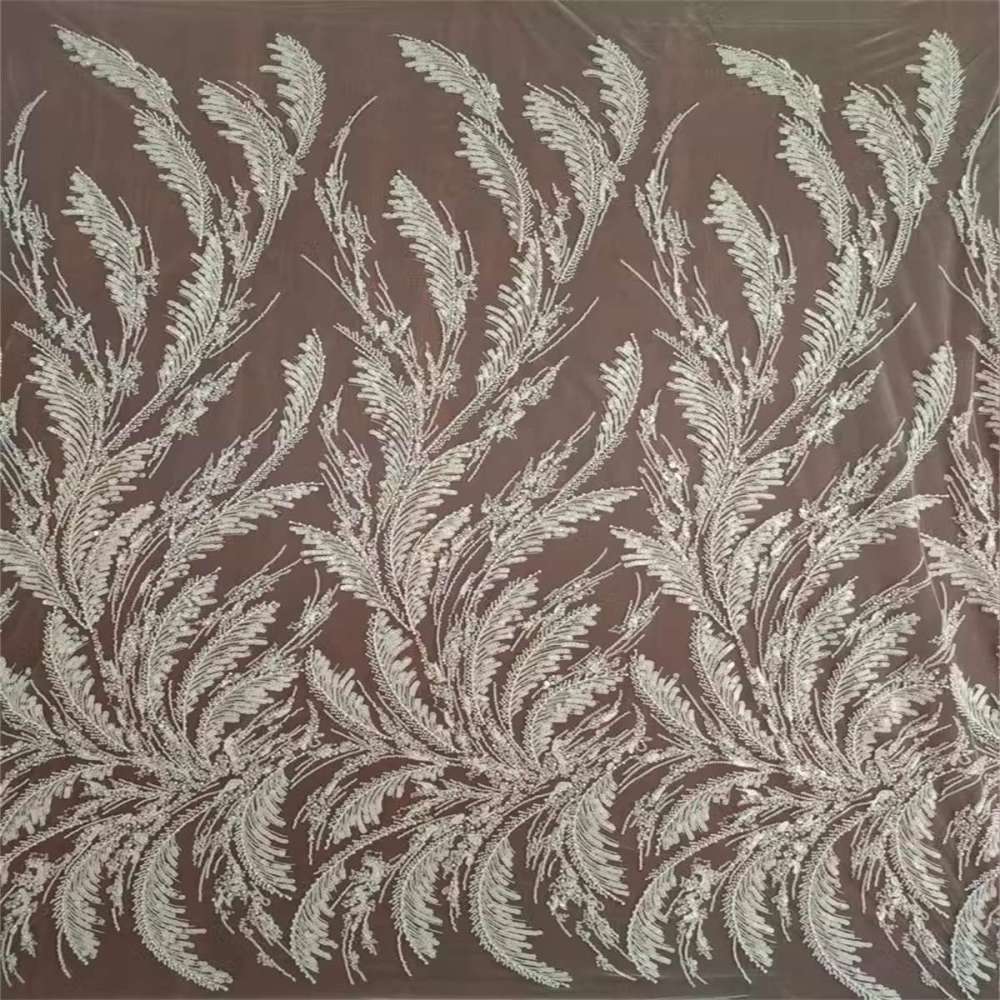 1 Yard Pearl Beaded Bridal Lace Fabric – Luxury Wedding Gown and Bridal Dress Material | Love in Lace | NO. RX068