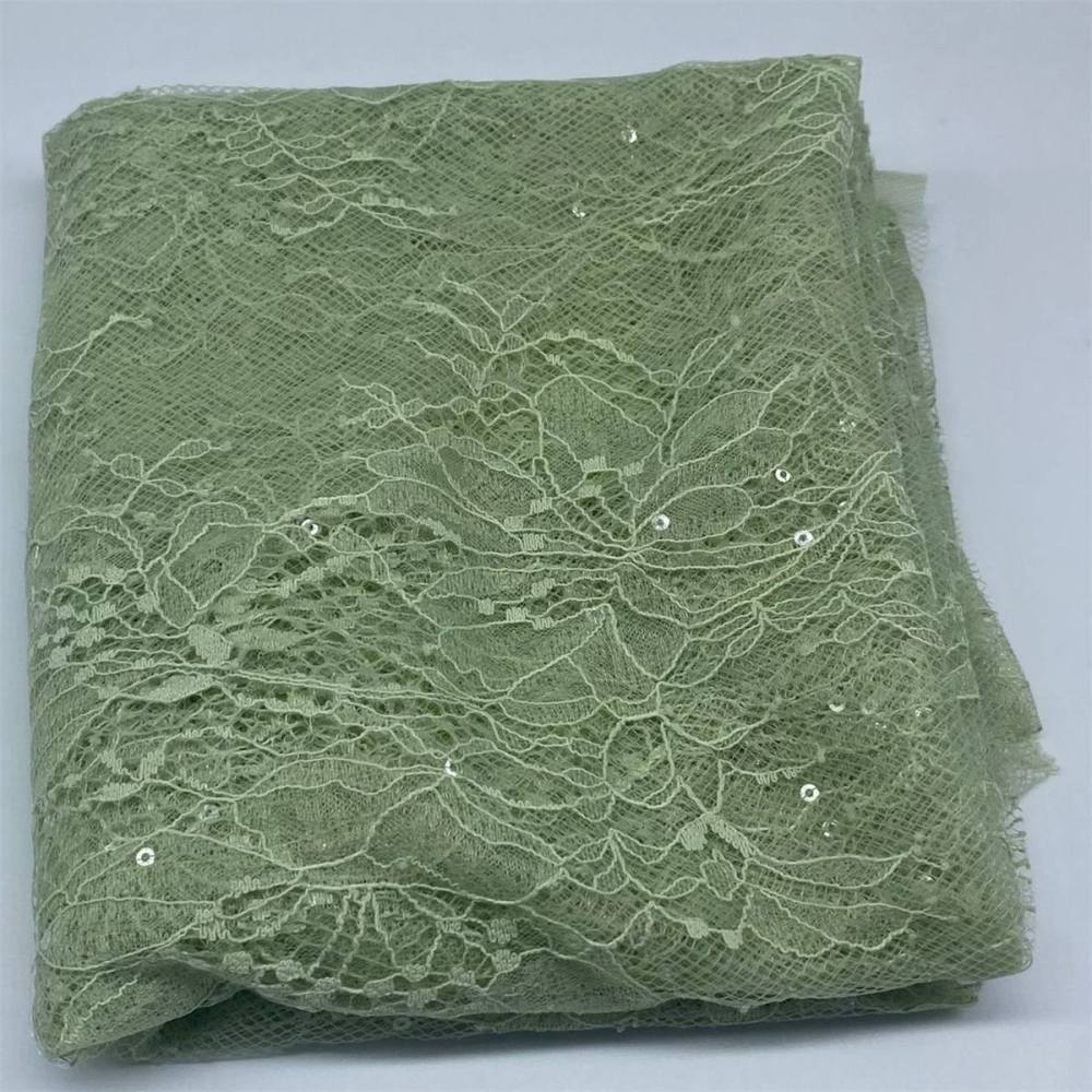 5 Yards Sequin Chantilly Lace Fabric – Luxury Wedding, Bridal, Party Gown and Evening Dress Material | Love in Lace | NO. TLF007