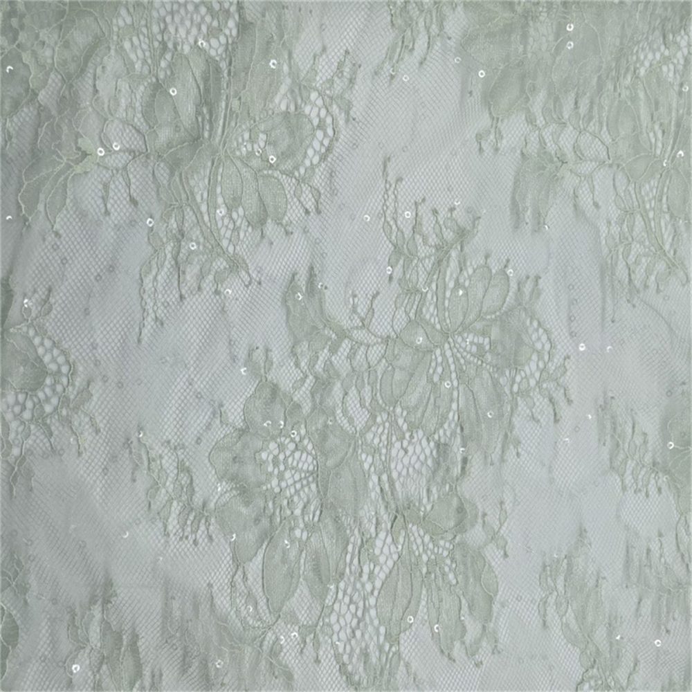 5 Yards Sequin Chantilly Lace Fabric – Luxury Wedding, Bridal, Party Gown and Evening Dress Material | Love in Lace | NO. TLF007