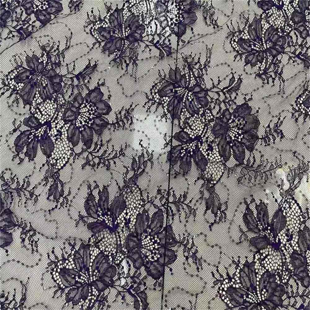 5 Yards Sequin Chantilly Lace Fabric – Luxury Wedding, Bridal, Party Gown and Evening Dress Material | Love in Lace | NO. TLF007