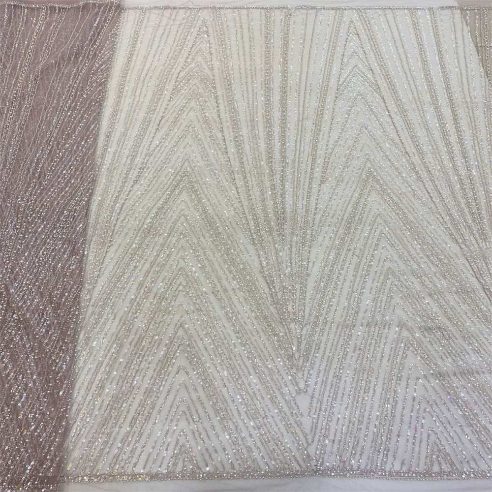5 Yards Pearl Beaded Lace Fabric – Luxury Wedding, Bridal, Party Gown and Evening Dress Material | Love in Lace