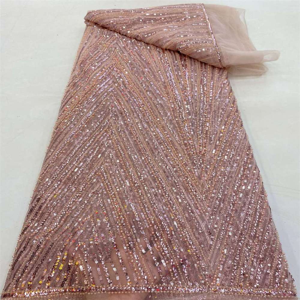 5 Yards Pearl Beaded Lace Fabric – Luxury Wedding, Bridal, Party Gown and Evening Dress Material | Love in Lace