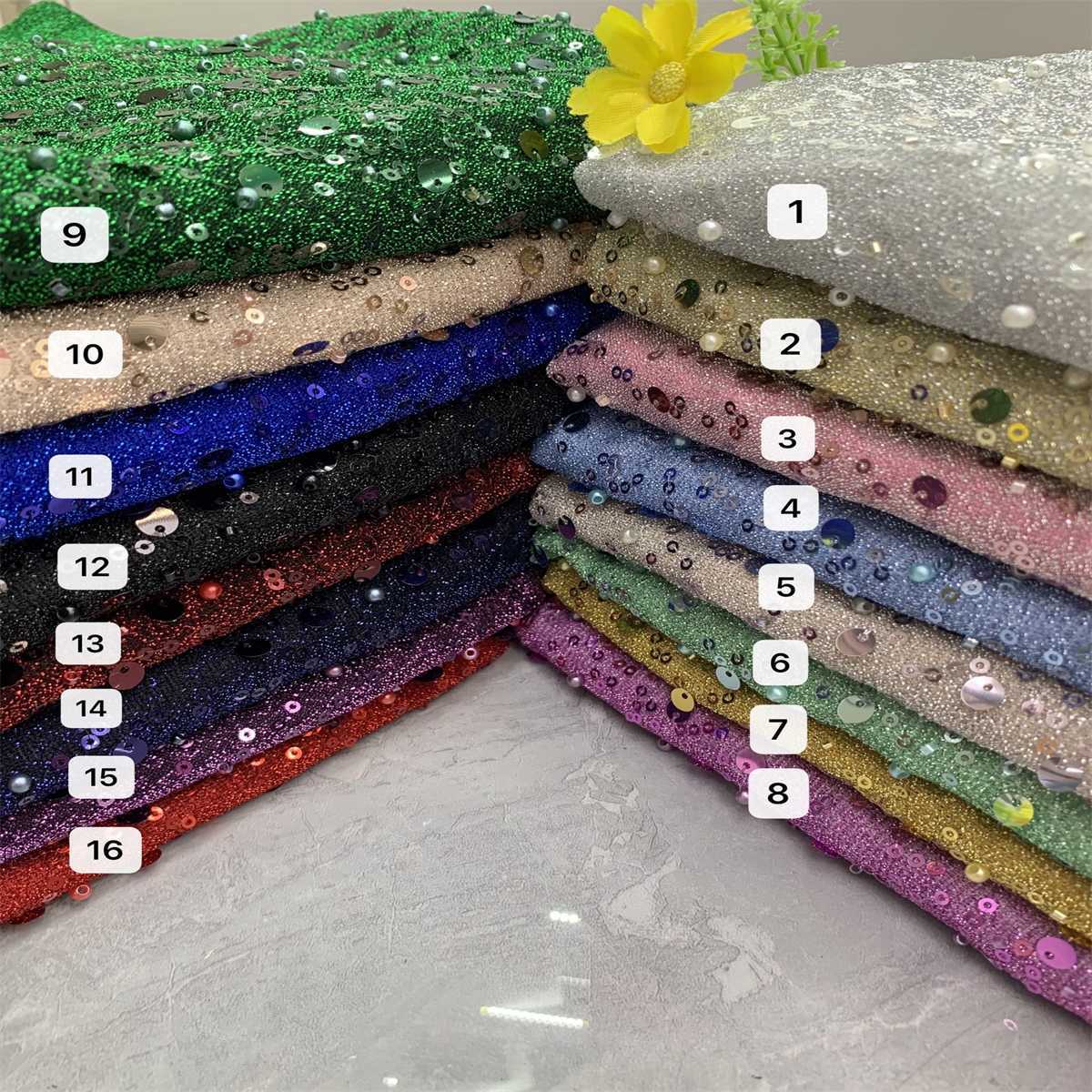 5 Yards Beaded Lace Fabric for Dresses & Gowns – Wedding & Bridal Lace Material | Love in Lace | NO. DX008
