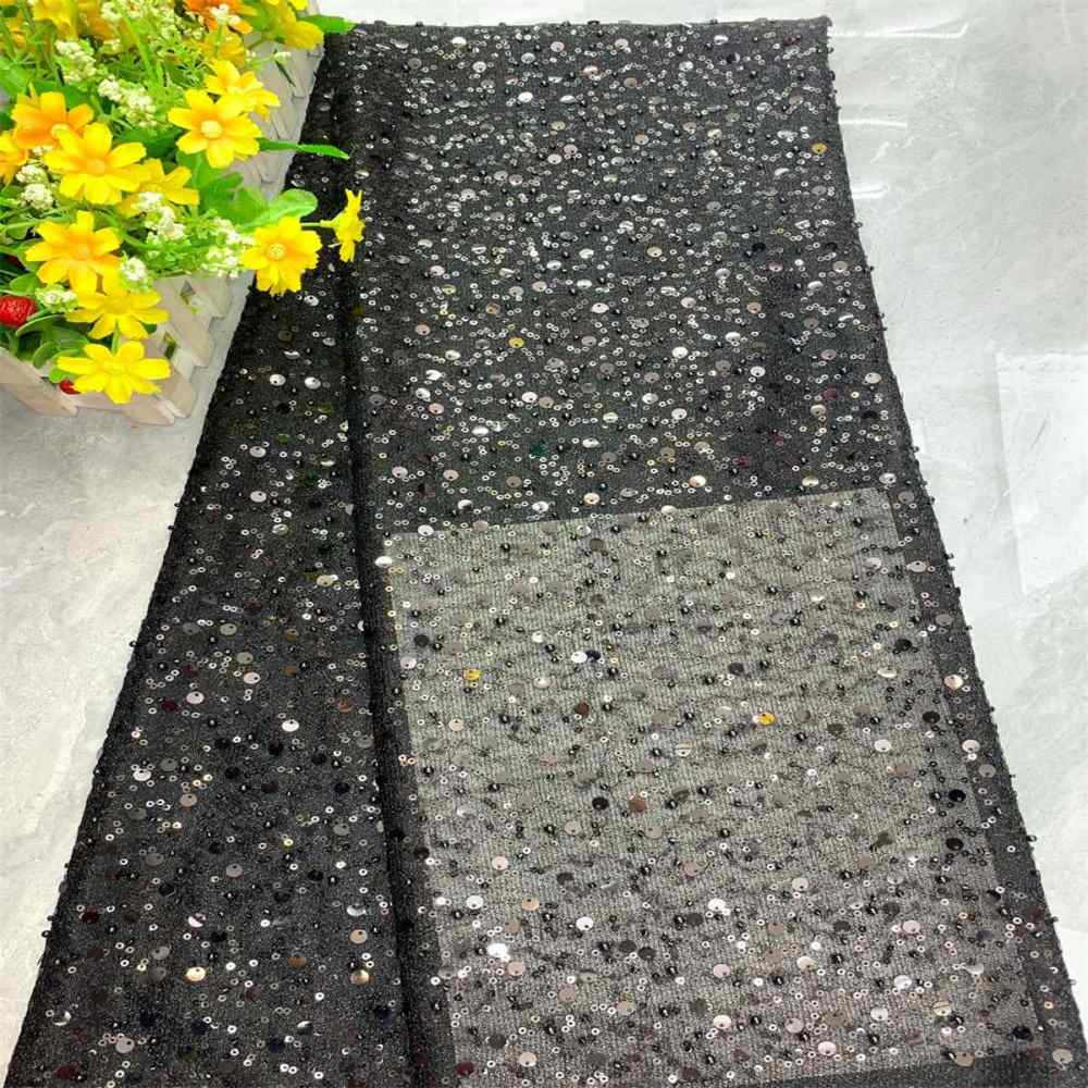5 Yards Beaded Lace Fabric for Dresses & Gowns – Wedding & Bridal Lace Material | Love in Lace | NO. DX008