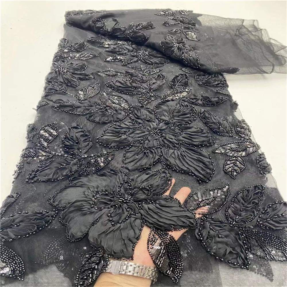 5 Yards Beaded Lace Fabric for Dresses & Gowns – Wedding & Bridal Lace Material | Love in Lace | NO. JLT028