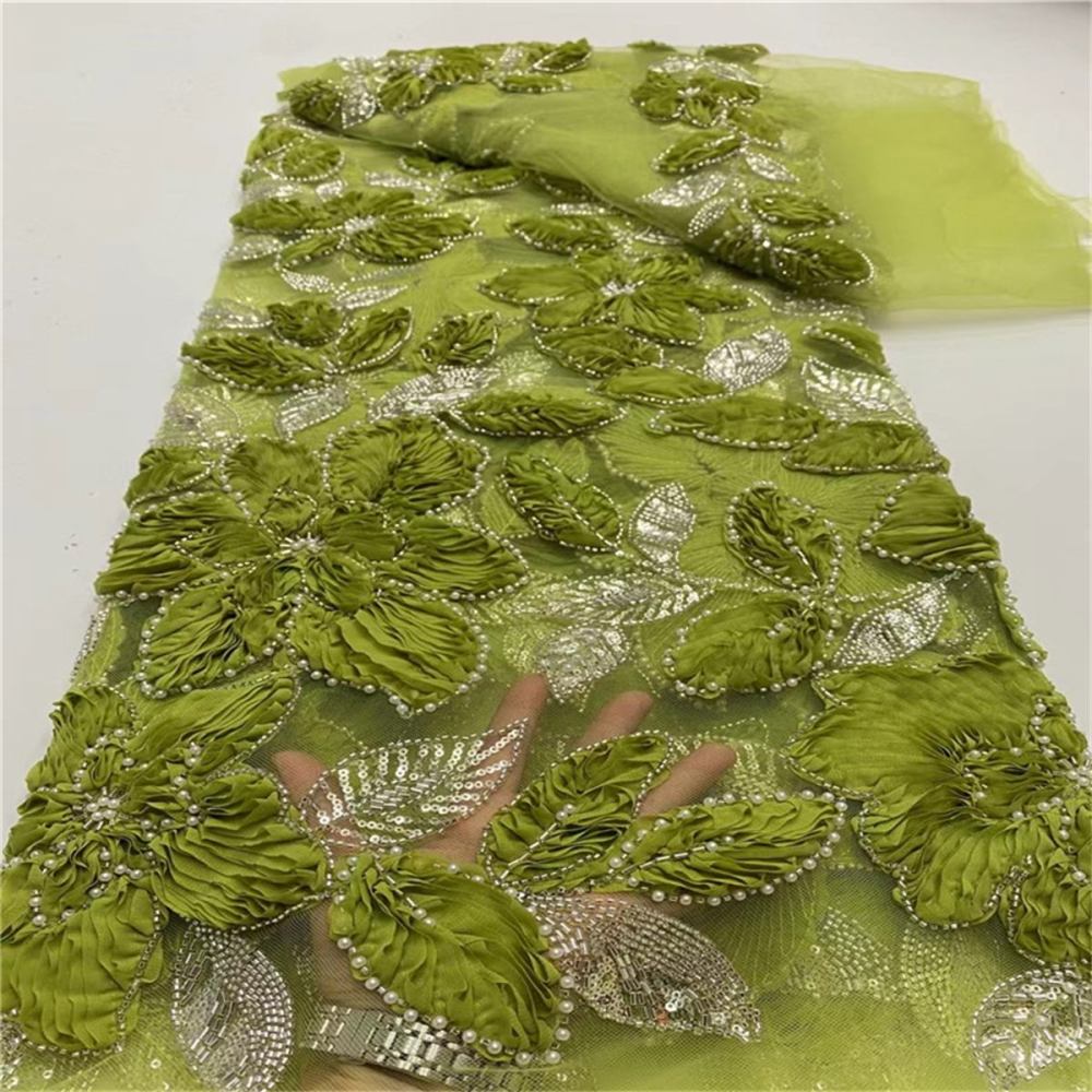 5 Yards Beaded Lace Fabric for Dresses & Gowns – Wedding & Bridal Lace Material | Love in Lace | NO. JLT028