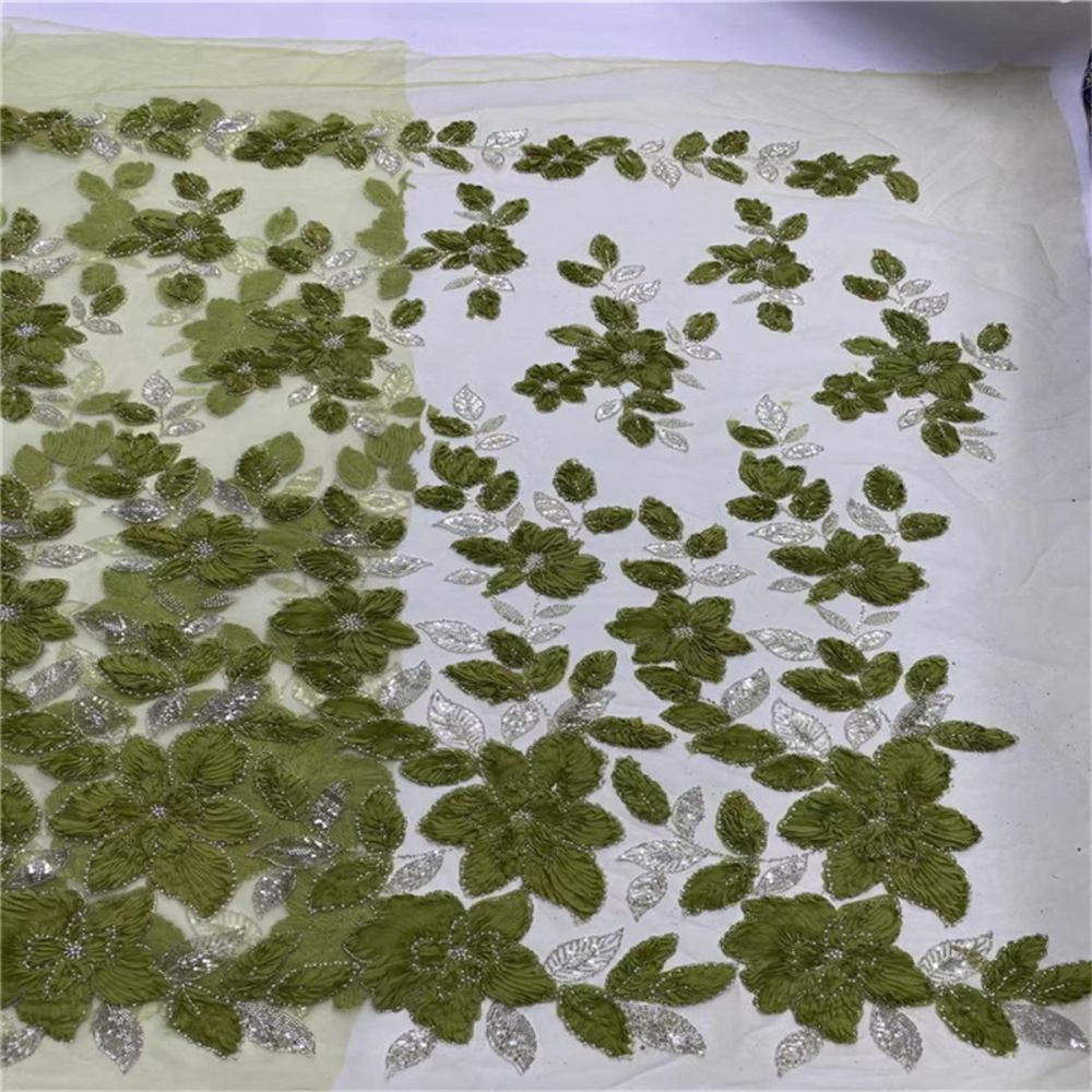 5 Yards Beaded Lace Fabric for Dresses & Gowns – Wedding & Bridal Lace Material | Love in Lace | NO. JLT028