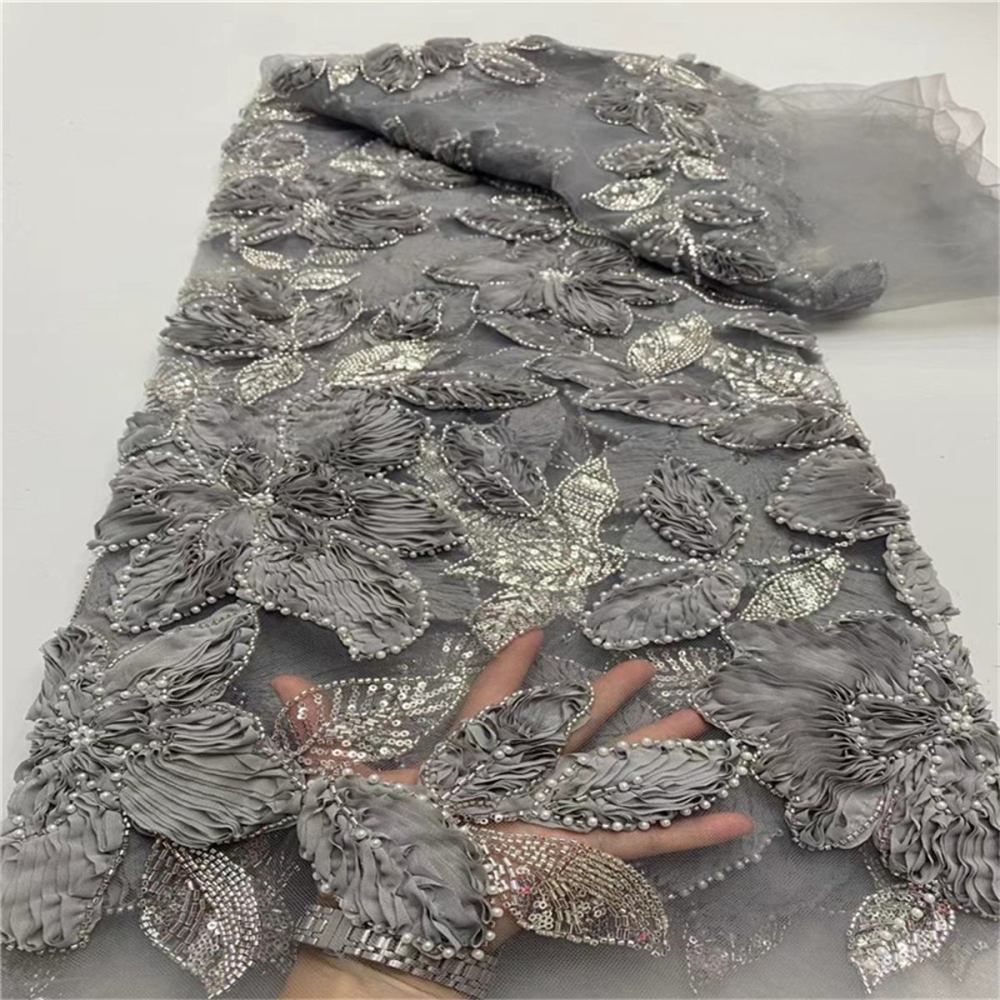 5 Yards Beaded Lace Fabric for Dresses & Gowns – Wedding & Bridal Lace Material | Love in Lace | NO. JLT028