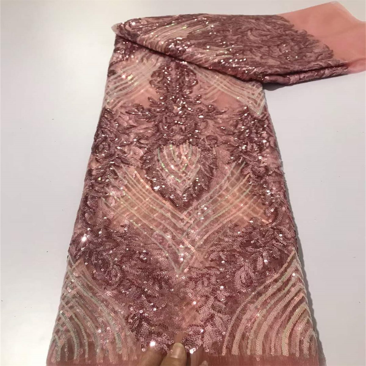 5 Yards Sequin Lace Fabric for Dresses & Gowns – Wedding & Bridal Lace Material | Love in Lace | NO. JX297