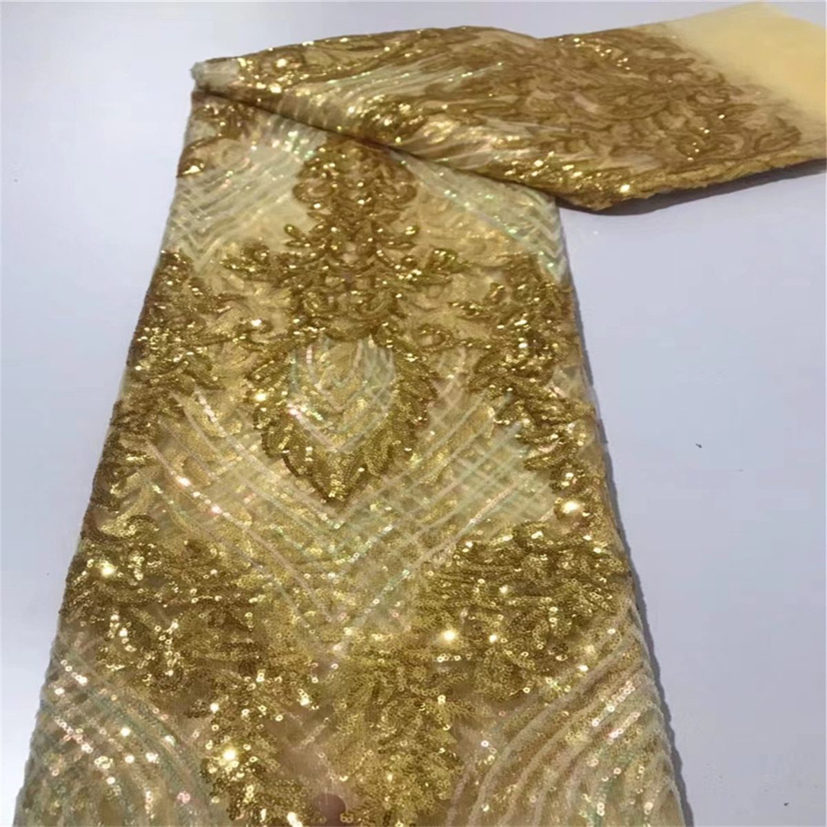 5 Yards Sequin Lace Fabric for Dresses & Gowns – Wedding & Bridal Lace Material | Love in Lace | NO. JX297