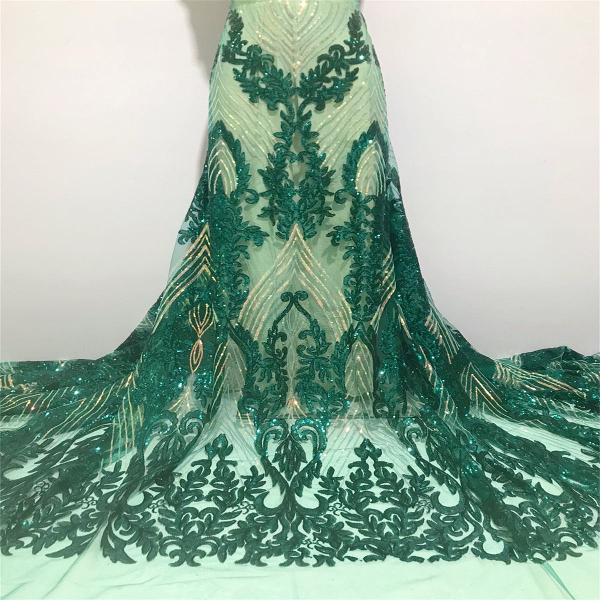 5 Yards Sequin Lace Fabric for Dresses & Gowns – Wedding & Bridal Lace Material | Love in Lace | NO. JX297