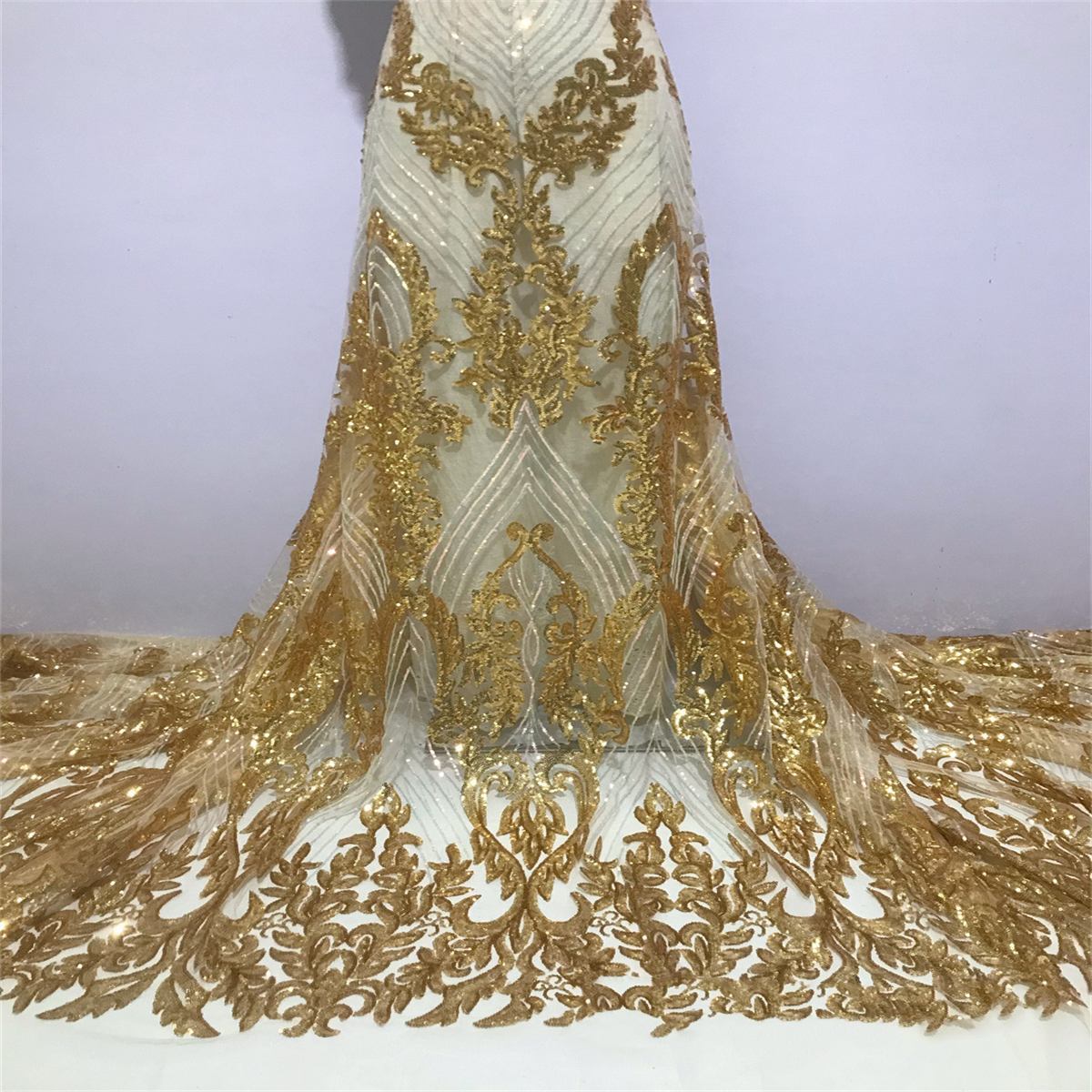 5 Yards Sequin Lace Fabric for Dresses & Gowns – Wedding & Bridal Lace Material | Love in Lace | NO. JX297