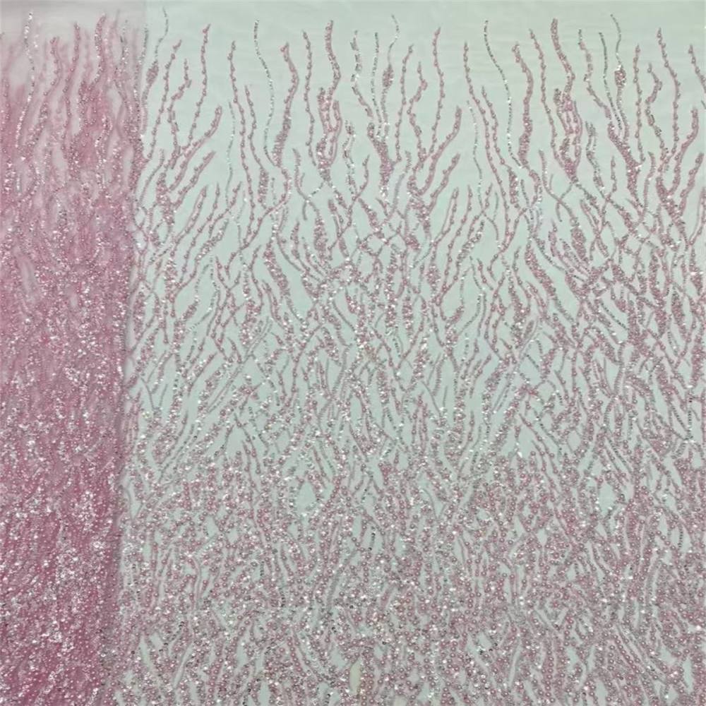 5 Yards Beaded Lace Fabric for Dresses & Gowns – Wedding & Bridal Lace Material | Love in Lace | NO. JX437