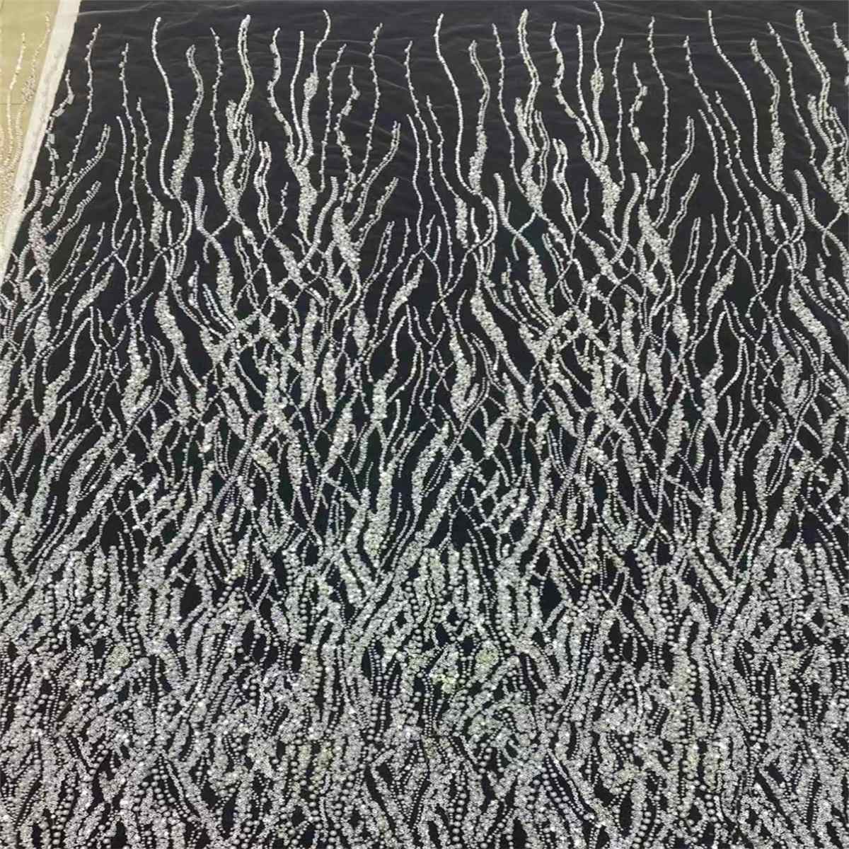 5 Yards Beaded Lace Fabric for Dresses & Gowns – Wedding & Bridal Lace Material | Love in Lace | NO. JX437