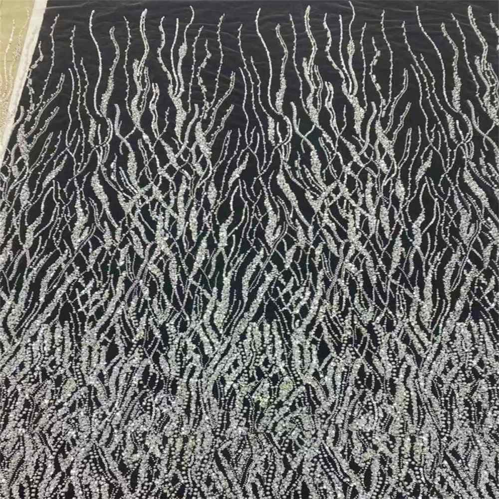 5 Yards Beaded Lace Fabric for Dresses & Gowns – Wedding & Bridal Lace Material | Love in Lace | NO. JX437