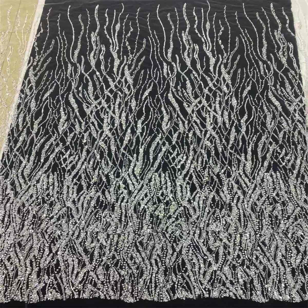 5 Yards Beaded Lace Fabric for Dresses & Gowns – Wedding & Bridal Lace Material | Love in Lace | NO. JX437