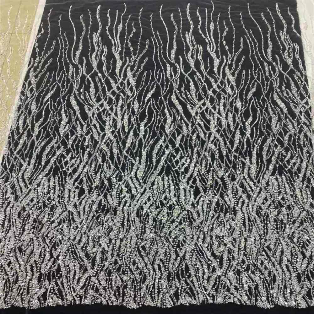 5 Yards Beaded Lace Fabric for Dresses & Gowns – Wedding & Bridal Lace Material | Love in Lace | NO. JX437