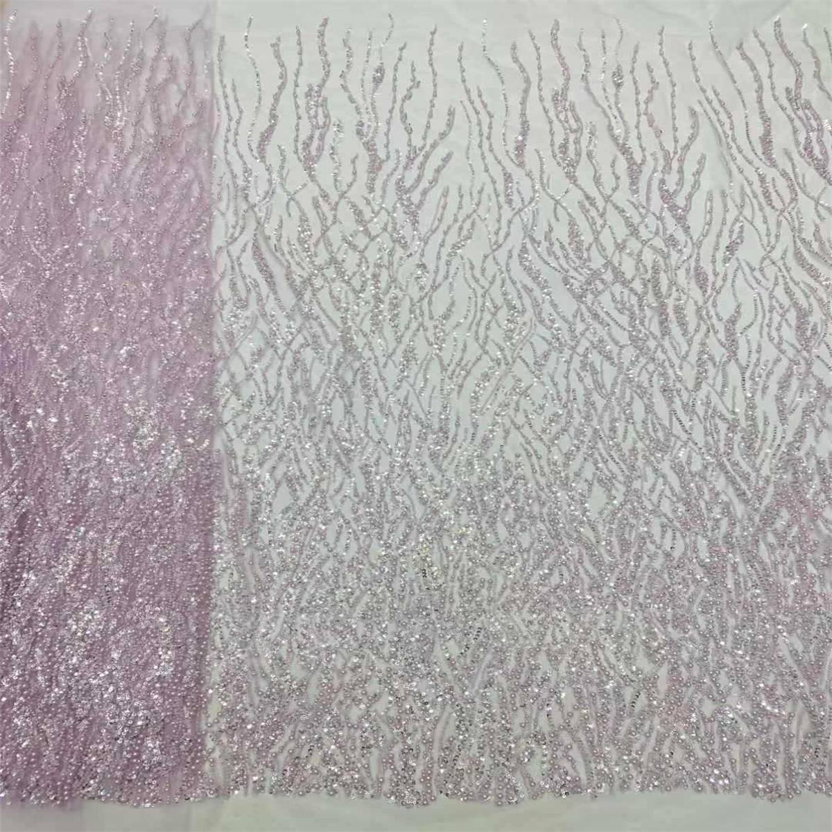 5 Yards Beaded Lace Fabric for Dresses & Gowns – Wedding & Bridal Lace Material | Love in Lace | NO. JX437