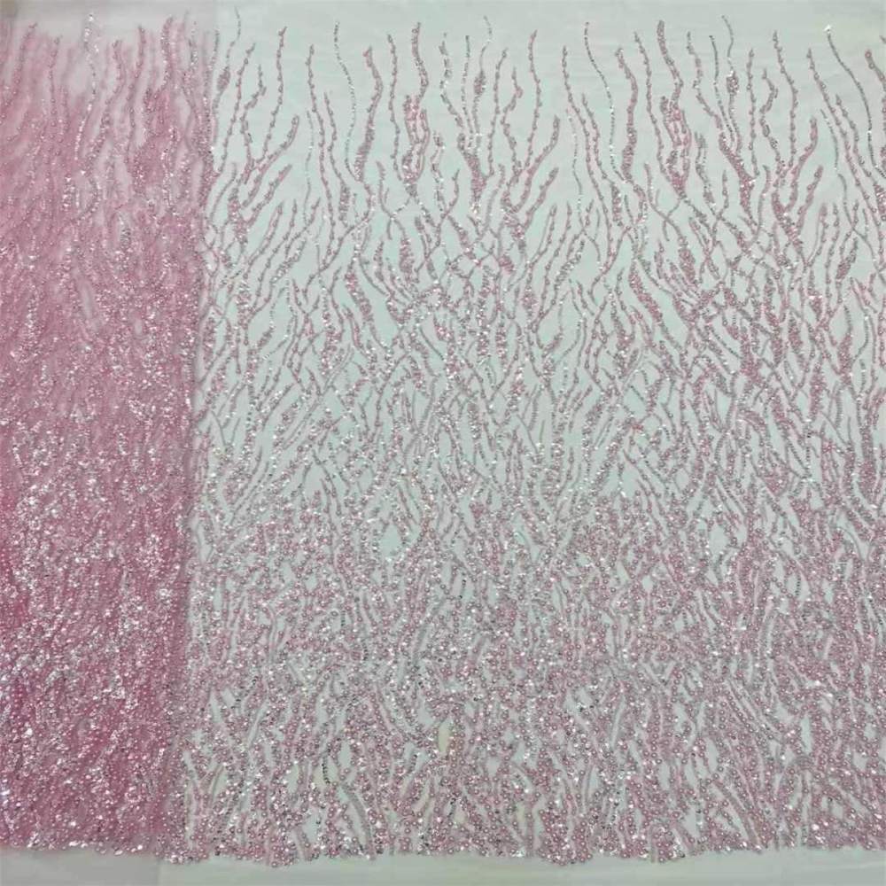 5 Yards Beaded Lace Fabric for Dresses & Gowns – Wedding & Bridal Lace Material | Love in Lace | NO. JX437