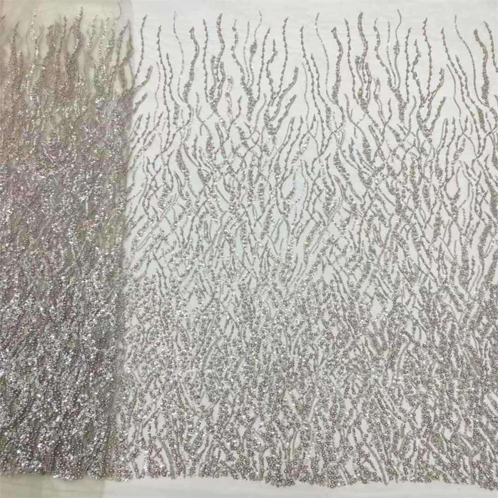 5 Yards Beaded Lace Fabric for Dresses & Gowns – Wedding & Bridal Lace Material | Love in Lace | NO. JX437