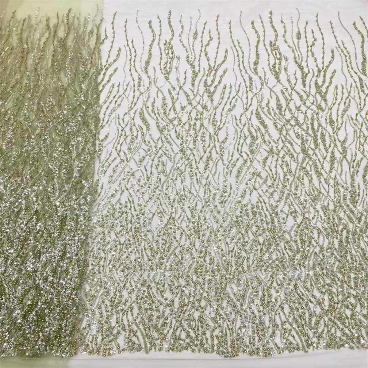 5 Yards Beaded Lace Fabric for Dresses & Gowns – Wedding & Bridal Lace Material | Love in Lace | NO. JX437