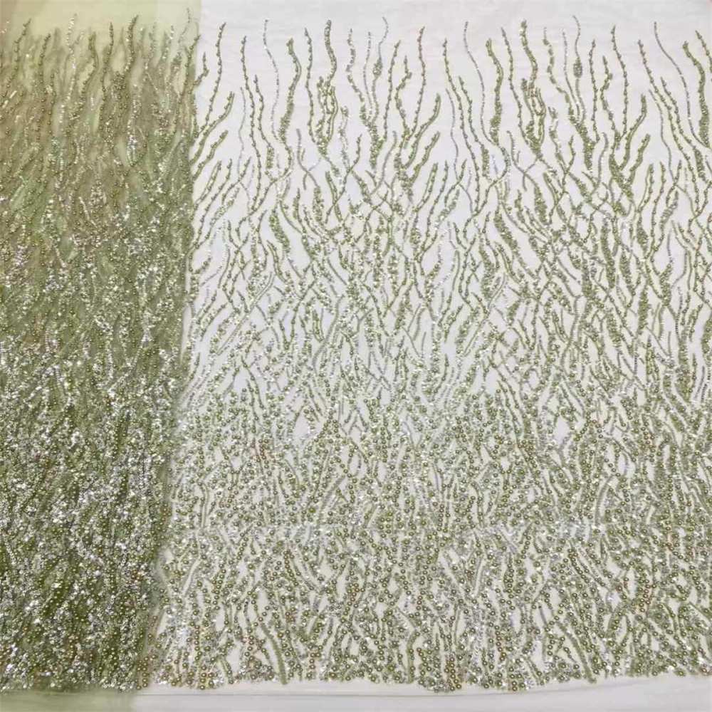 5 Yards Beaded Lace Fabric for Dresses & Gowns – Wedding & Bridal Lace Material | Love in Lace | NO. JX437