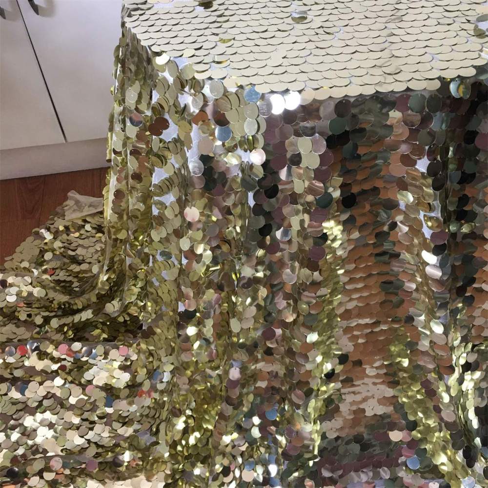 5 Yards Sequin Lace Fabric for Dresses & Gowns – Big Colorful Sequin Lace Material | Love in Lace | NO. ZT078