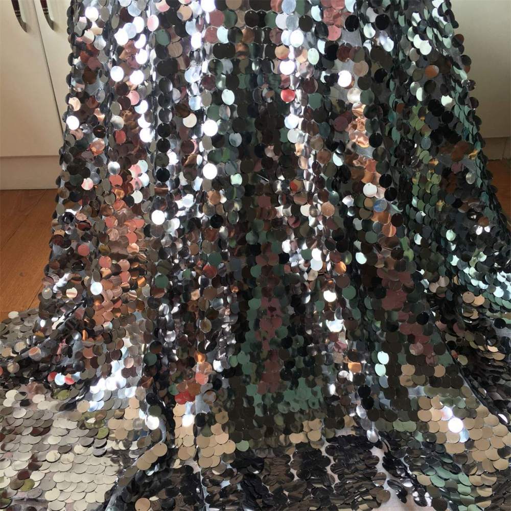 5 Yards Sequin Lace Fabric for Dresses & Gowns – Big Colorful Sequin Lace Material | Love in Lace | NO. ZT078