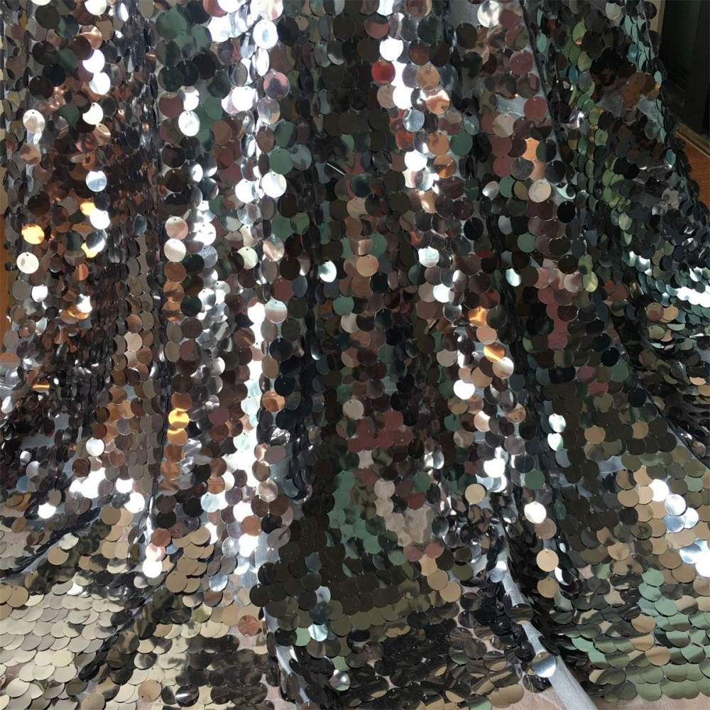5 Yards Sequin Lace Fabric for Dresses & Gowns – Big Colorful Sequin Lace Material | Love in Lace | NO. ZT078