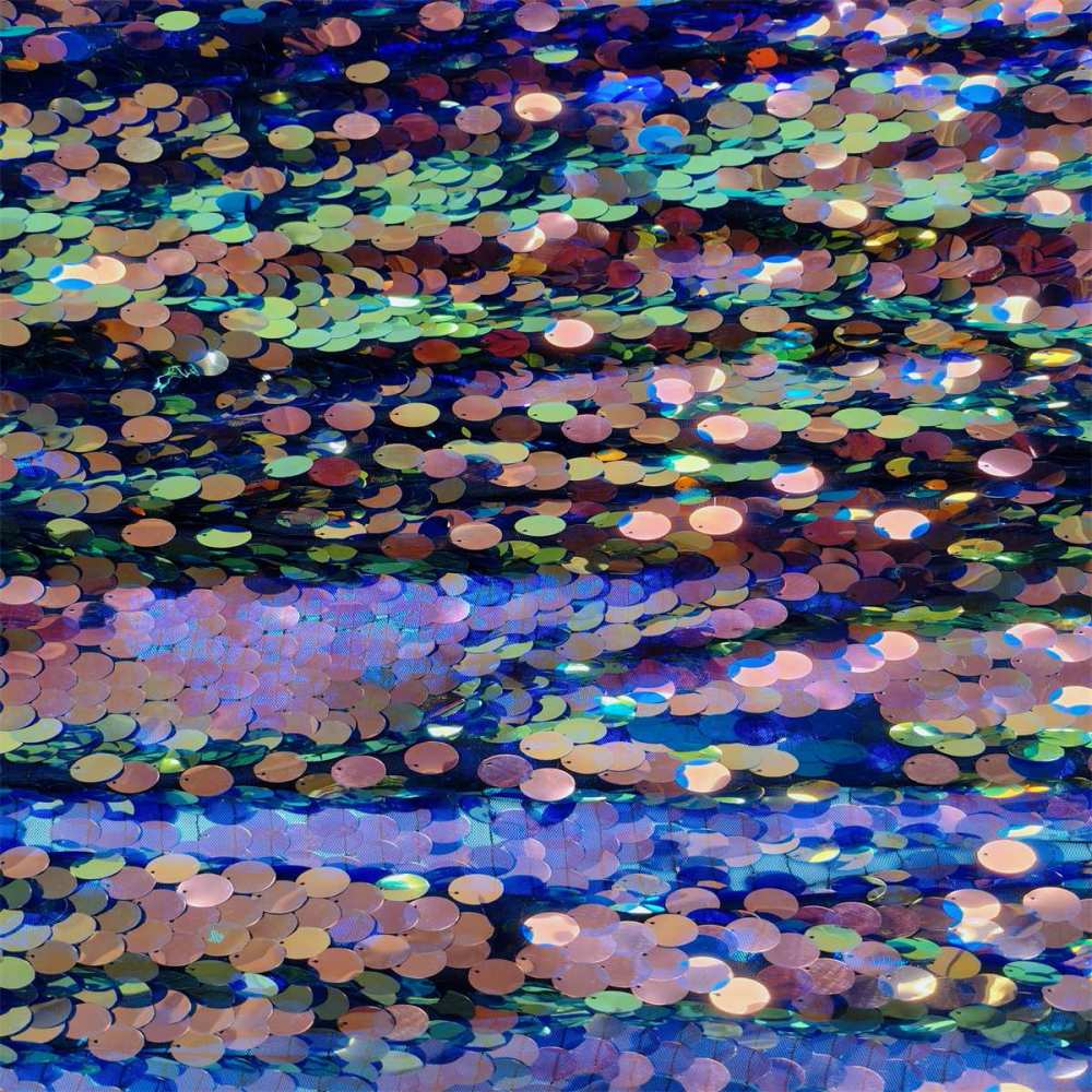 5 Yards Sequin Lace Fabric for Dresses & Gowns – Big Colorful Sequin Lace Material | Love in Lace | NO. ZT078