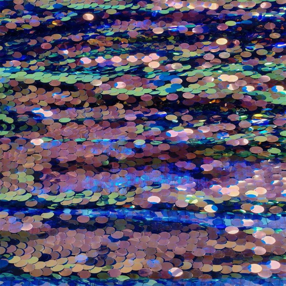 5 Yards Sequin Lace Fabric for Dresses & Gowns – Big Colorful Sequin Lace Material | Love in Lace | NO. ZT078