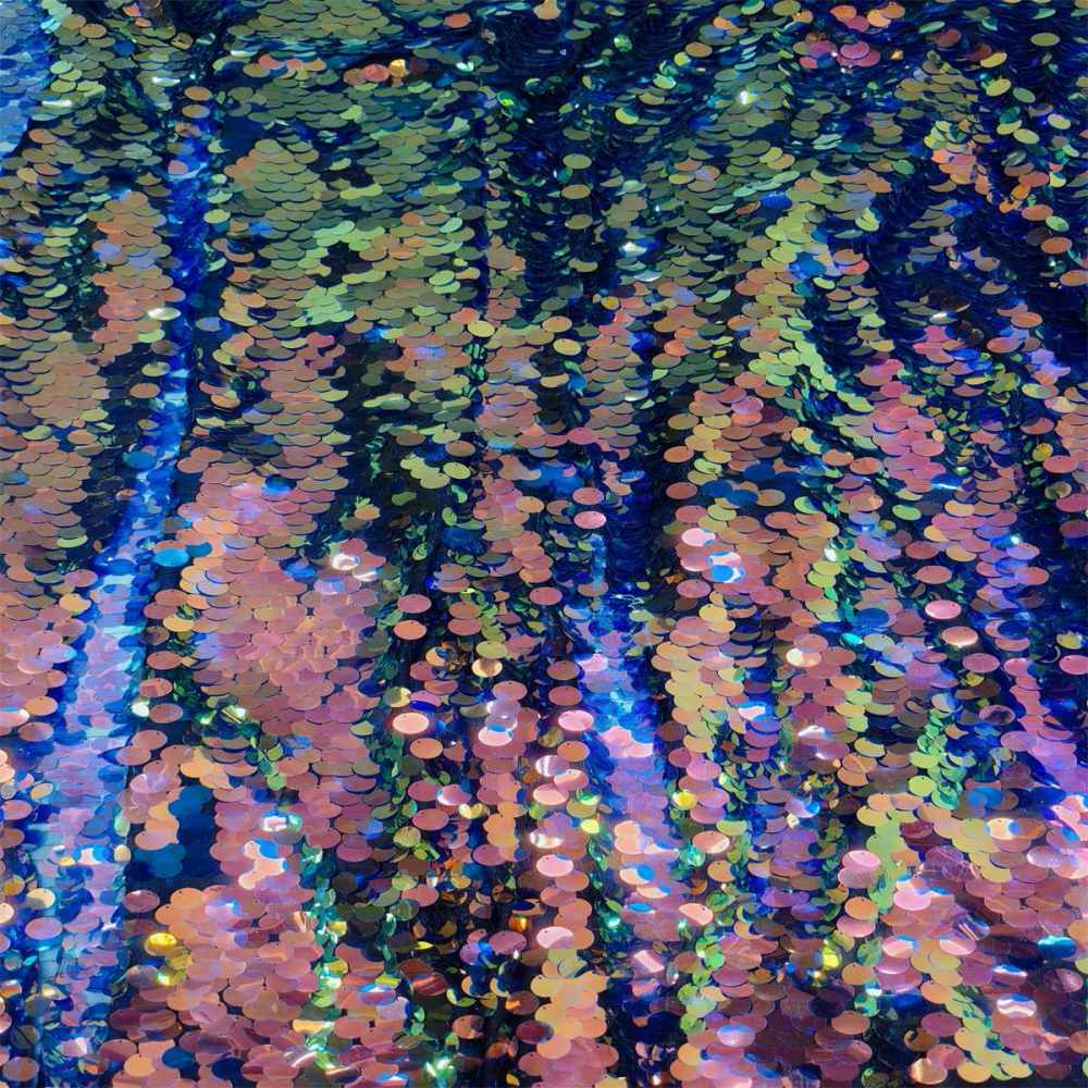 5 Yards Sequin Lace Fabric for Dresses & Gowns – Big Colorful Sequin Lace Material | Love in Lace | NO. ZT078