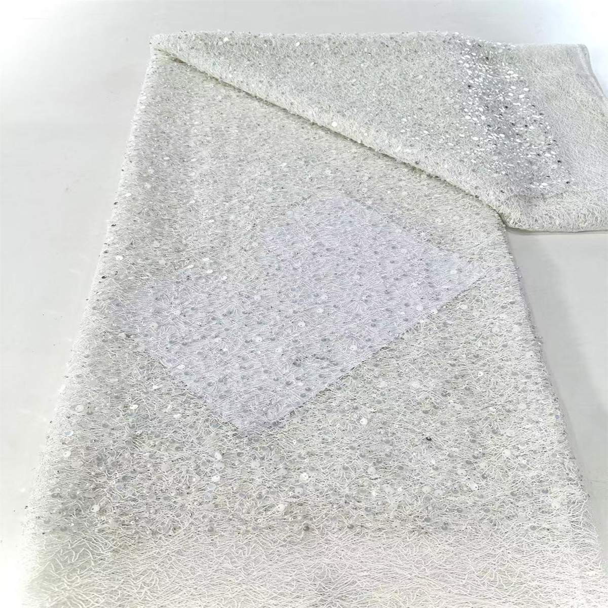 5 Yards Beaded Lace Fabric for Dresses & Gowns – Wedding & Bridal Lace Material | Love in Lace | NO. HN062