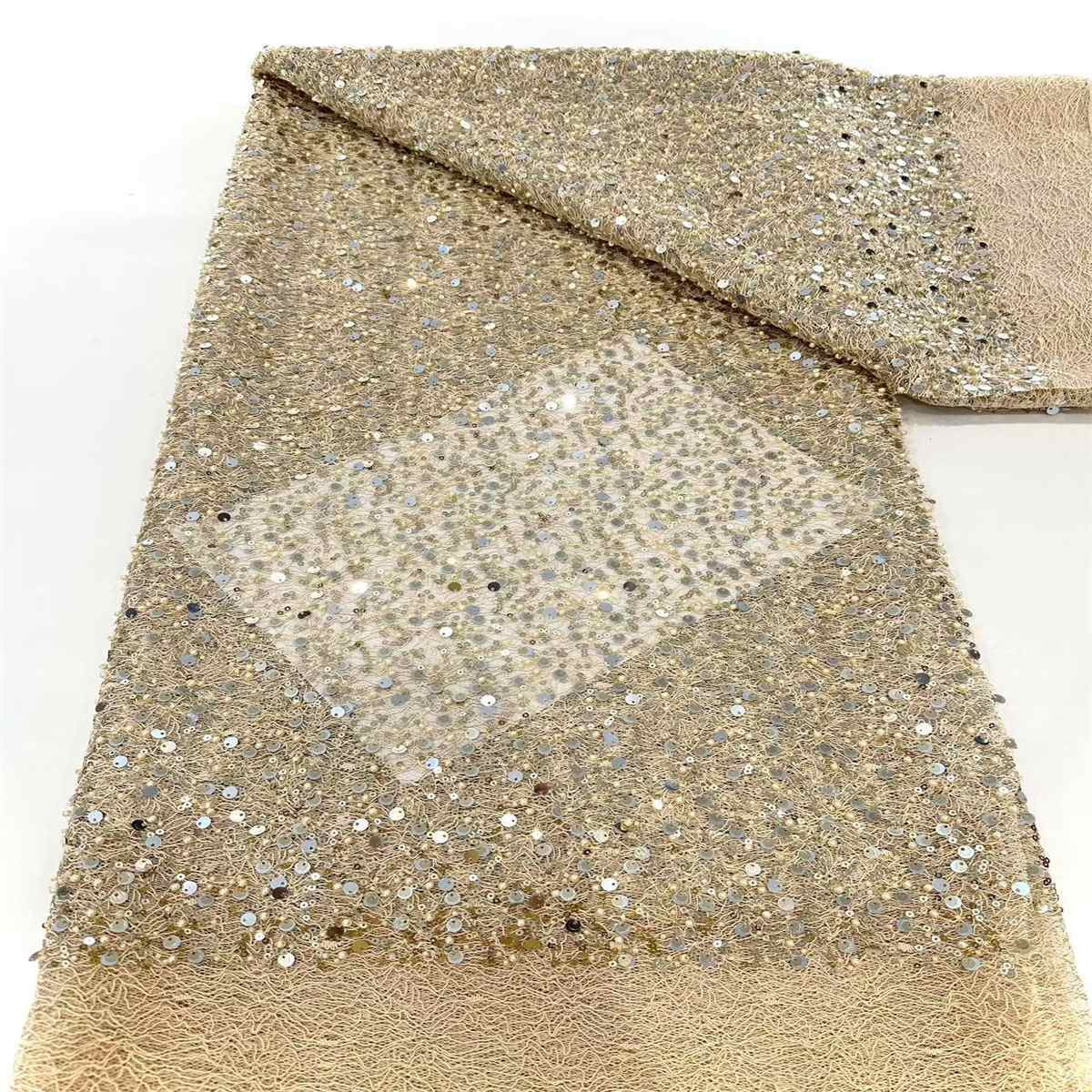 5 Yards Beaded Lace Fabric for Dresses & Gowns – Wedding & Bridal Lace Material | Love in Lace | NO. HN062