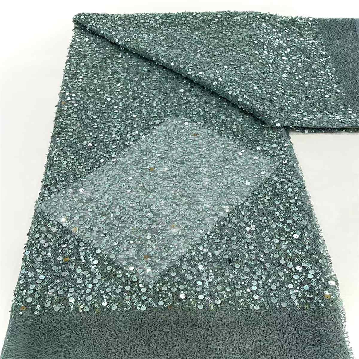 5 Yards Beaded Lace Fabric for Dresses & Gowns – Wedding & Bridal Lace Material | Love in Lace | NO. HN062